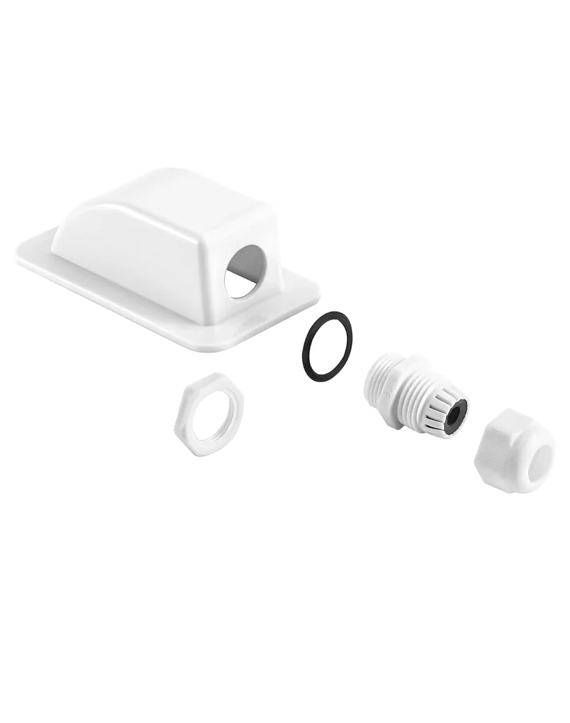 Dachdurchführung IP68 für Solaranlagen – 1-fach Kabeldurchführung 6–12 mm, ABS, Weiss