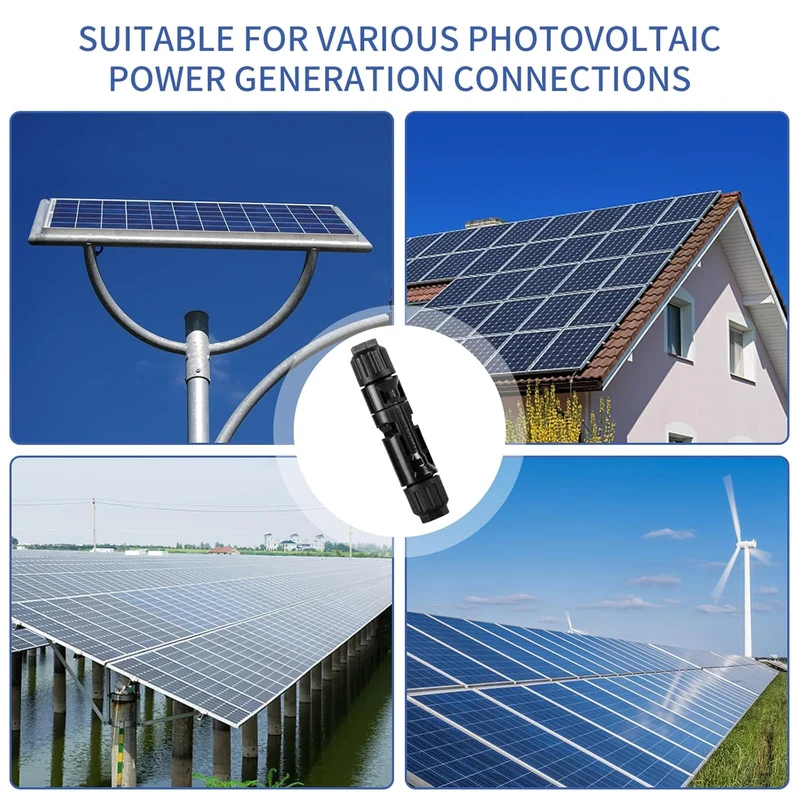 MC4 Solarstecker Set – 5 Paar, für Solarkabel 2,5–6 mm², IP67, 1000 V , 30 A