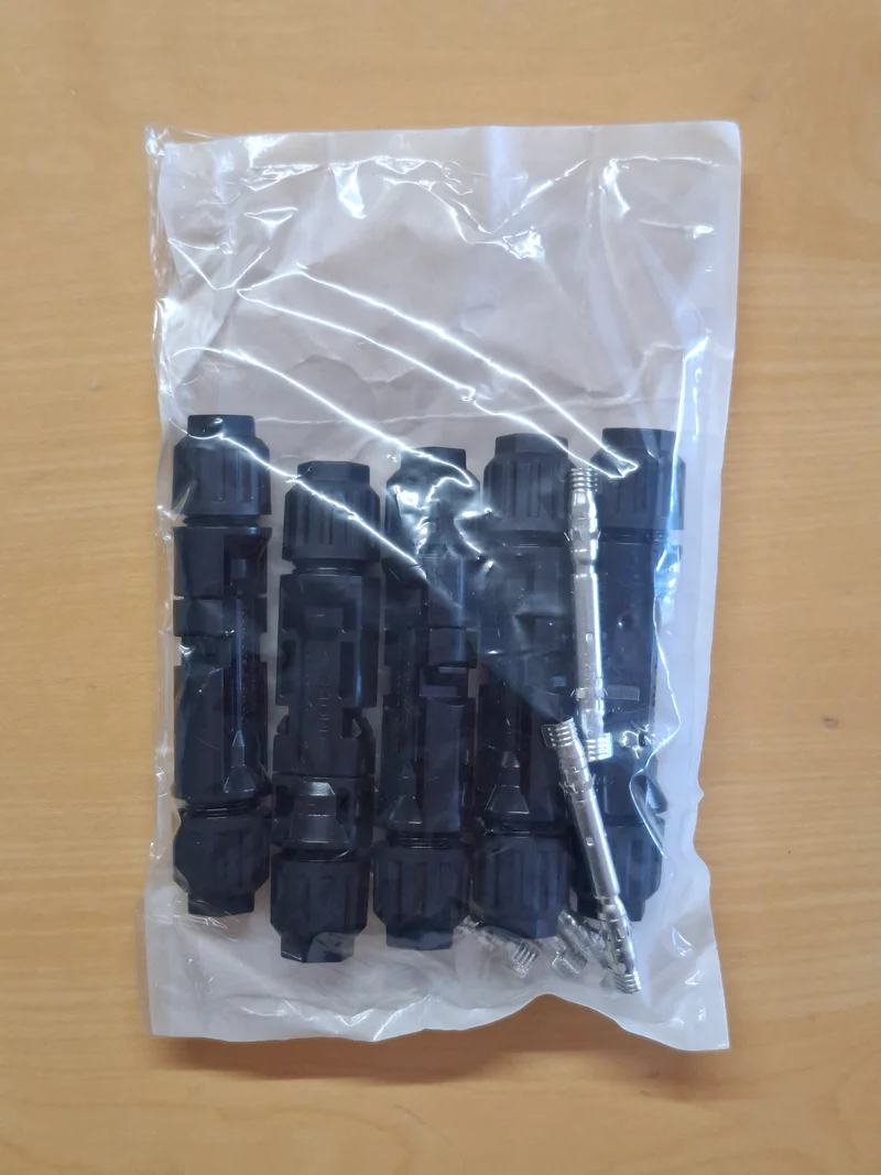 MC4 Solarstecker Set – 5 Paar, für Solarkabel 2,5–6 mm², IP67, 1000 V , 30 A
