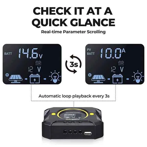 Li 10A PWM Solar Charge Controller 12V 24V