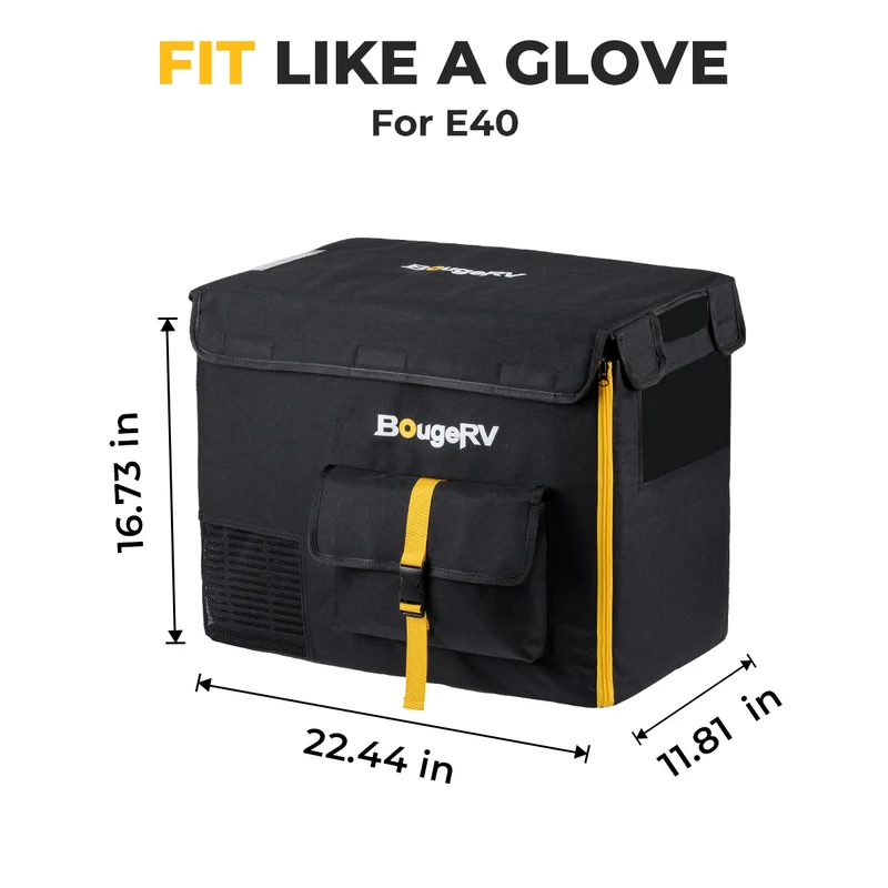 BougeRV 12V 42QT Portable Car Fridge Cover for E Series Fridge