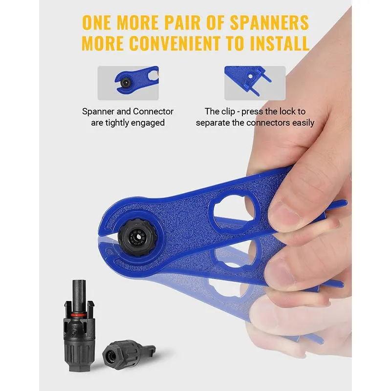 (10AWG) 12PCS Solar Connector with Spanners IP67 Waterproof Male/Female