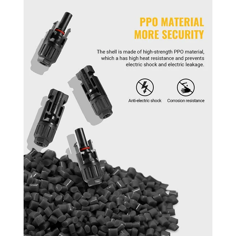 (10AWG) 12PCS Solar Connector with Spanners IP67 Waterproof Male/Female