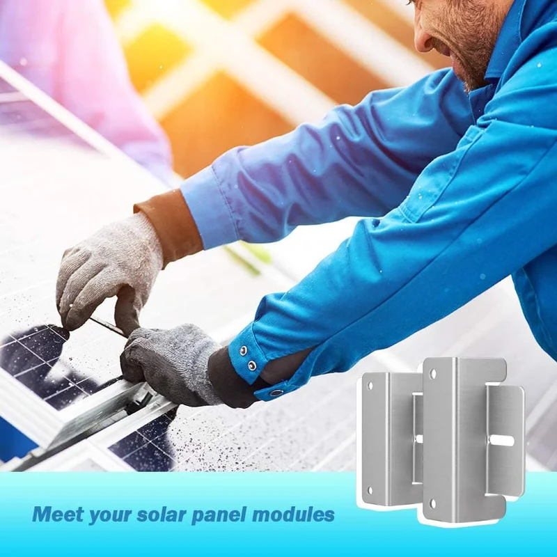 Solar Panel Mounting Z Bracket Mount Kits （4 set 16 Units）