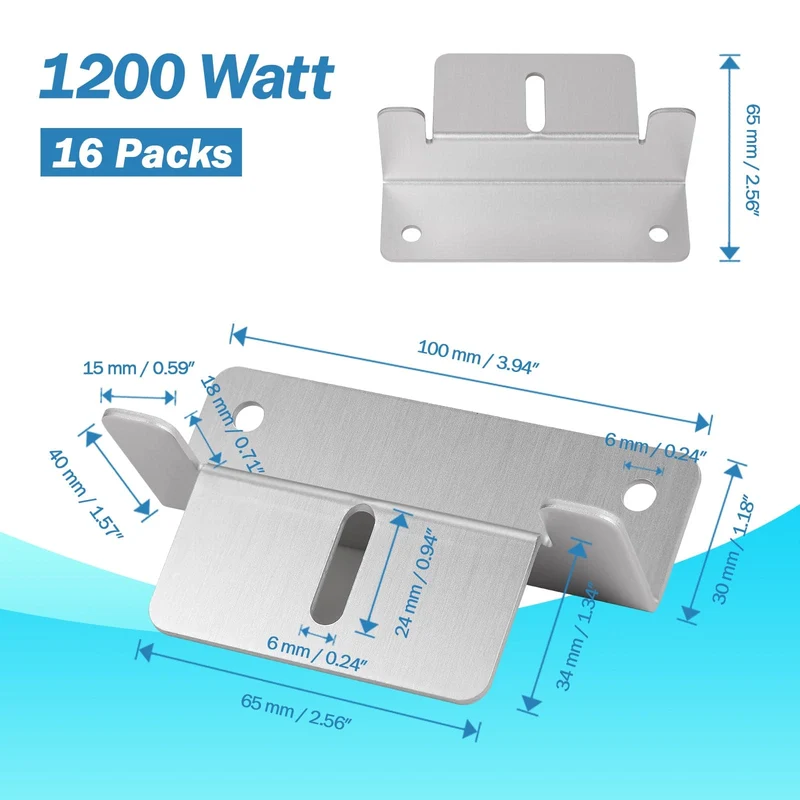 Solar Panel Mounting Z Bracket Mount Kits （4 set 16 Units）