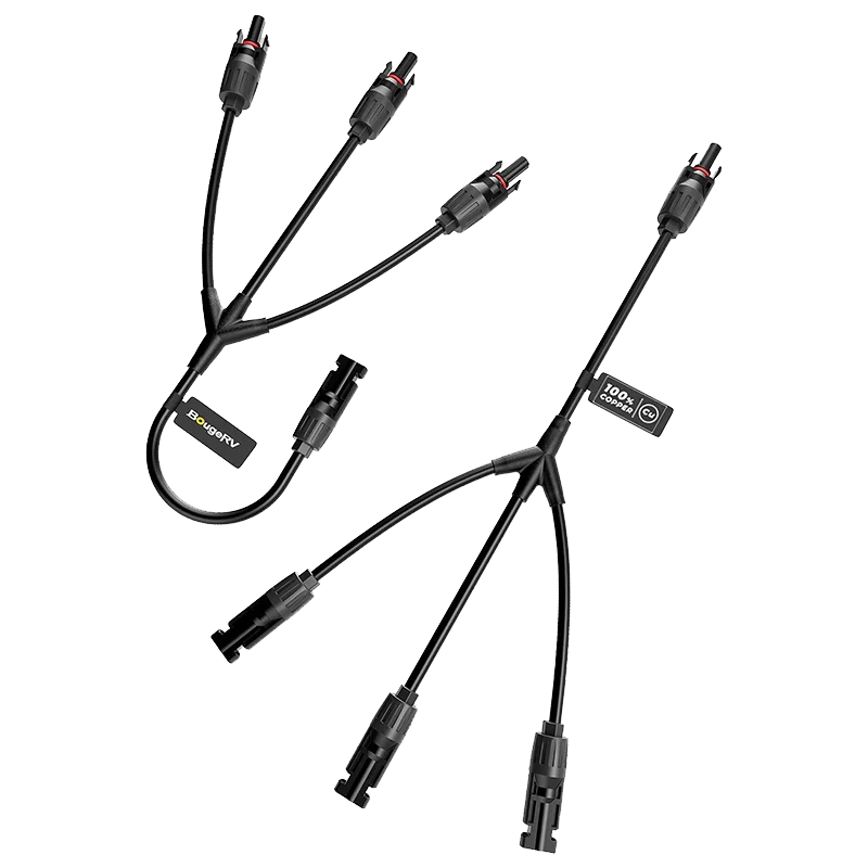 BougeRV Solar Panel Parallel Connectors 1 to 3 Solar Cable Wire
