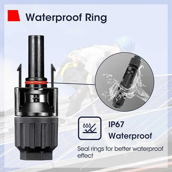 (10AWG) 44PCS Solar Connector with Spanners IP67 Waterproof Male/Female