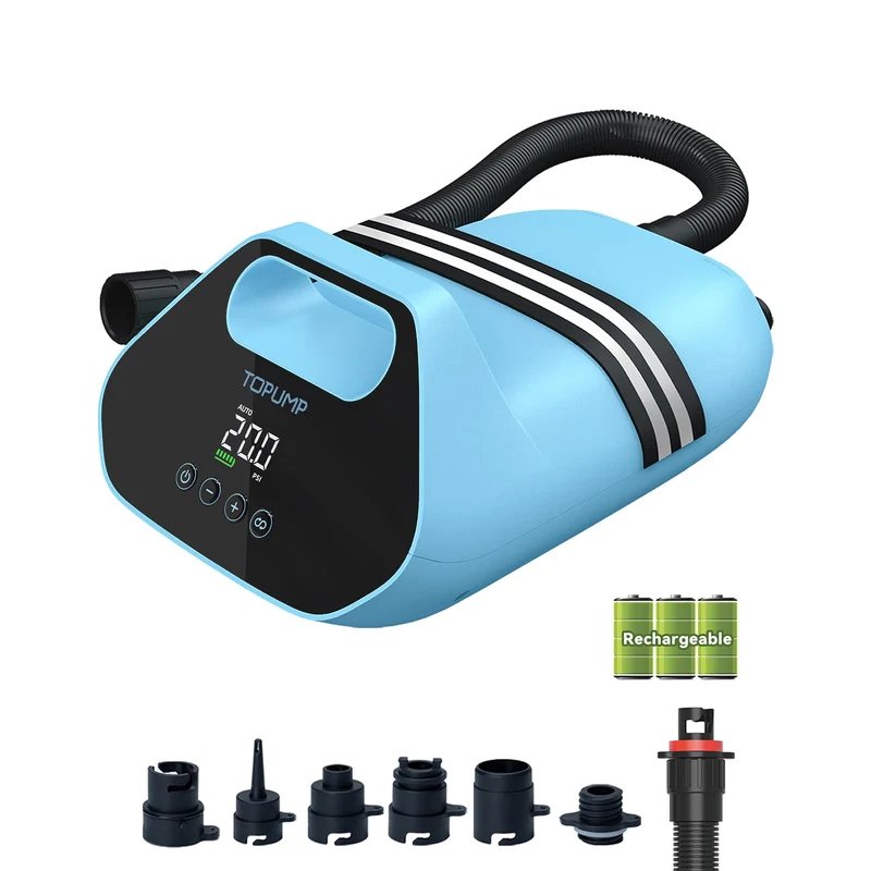 TOPUMP TPS300 Elektrische SUP Pumpe mit Akku, 20 PSI, Auto-Off