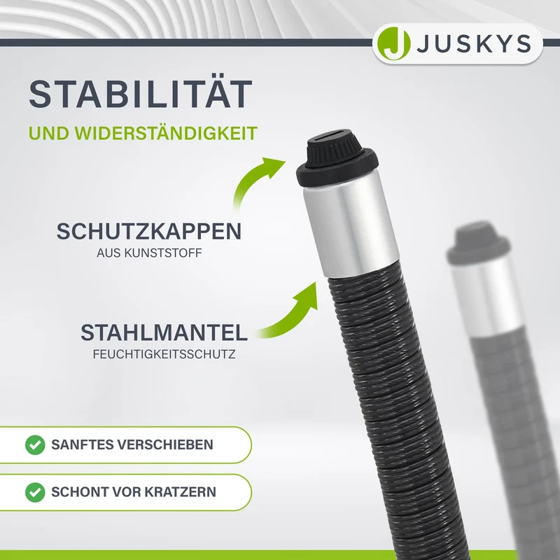 Juskys Gartentisch Yoro Polyrattan mit Glasplatte 60x60 cm schwarz