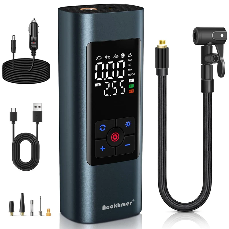 Neakhmer Mini Kompressor Akku Luftpumpe N21 150 PSI für Auto und Velo