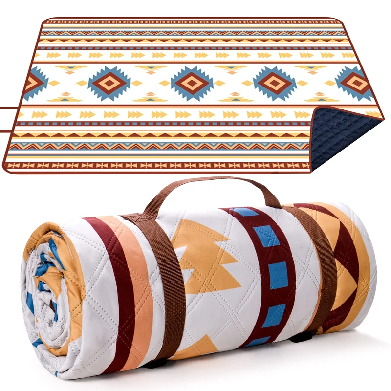 LARUTAN Picknickdecke wasserdicht 200x300 cm, faltbar mit Tragegriff