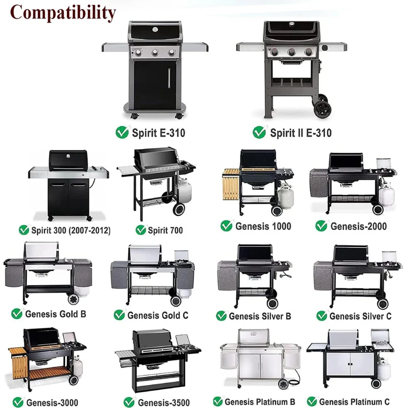 GFTIME 7527 Grillrost Edelstahl 44,4 x 30 cm für Weber Spirit, 2 Stück