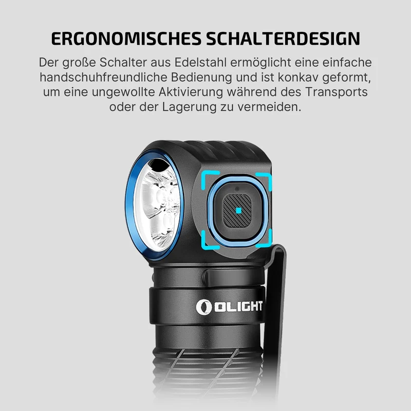OLIGHT Perun 3 LED Stirnlampe, 3000 Lumen, wiederaufladbar, schwarz