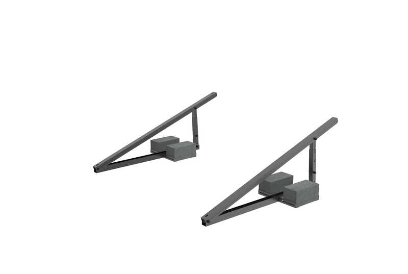 Solarway Balkonkraftwerk Halterung für 2 Solarmodule, 20-35°, schwarz