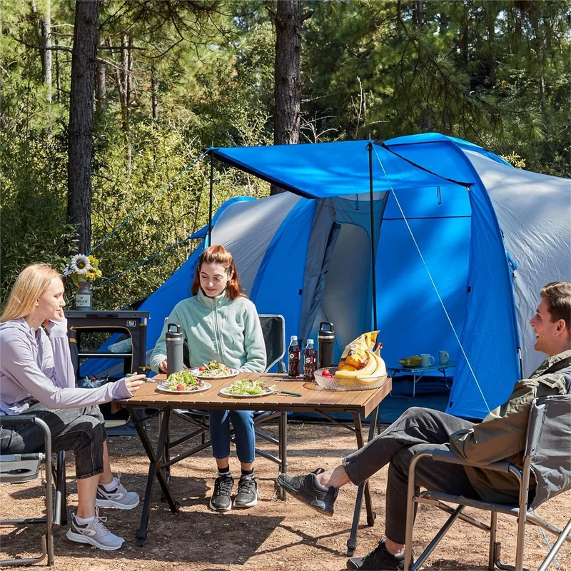 TIMBER RIDGE Campingtisch klappbar, höhenverstellbar, Aluminium
