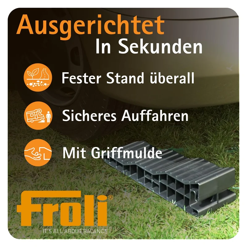 Froli Stufenkeil 2er Set – Auffahrkeile 45/75/105 mm für Wohnmobil