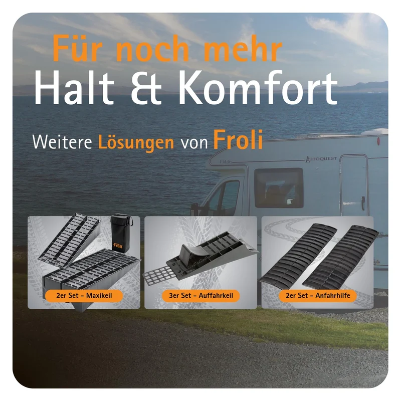 Froli Stufenkeil 2er Set – Auffahrkeile 45/75/105 mm für Wohnmobil
