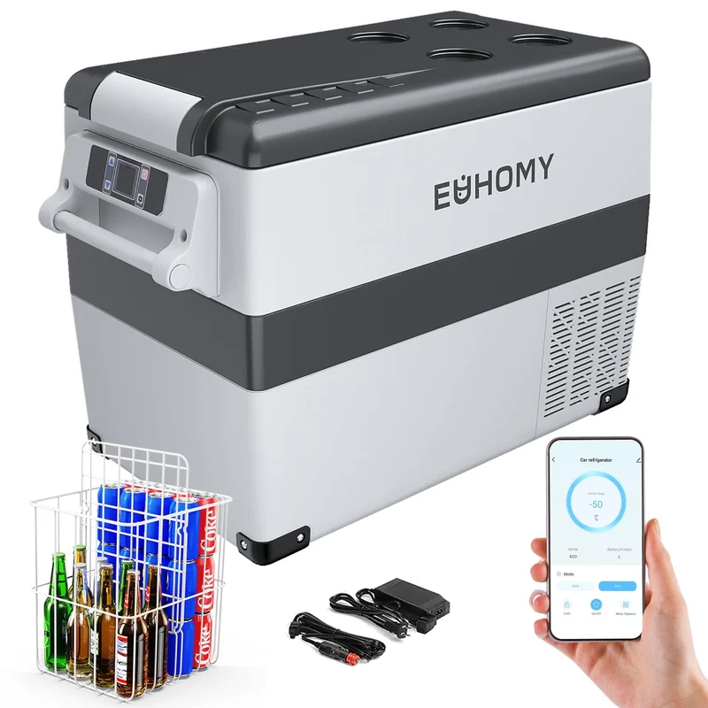 EUHOMY Kompressor Kühlbox 40L CF-45 mit App-Steuerung, 12V/24V
