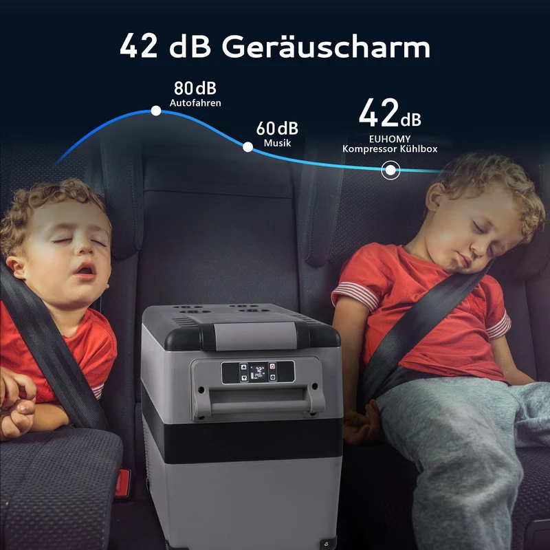 EUHOMY Kompressor Kühlbox 40L CF-45 mit App-Steuerung, 12V/24V