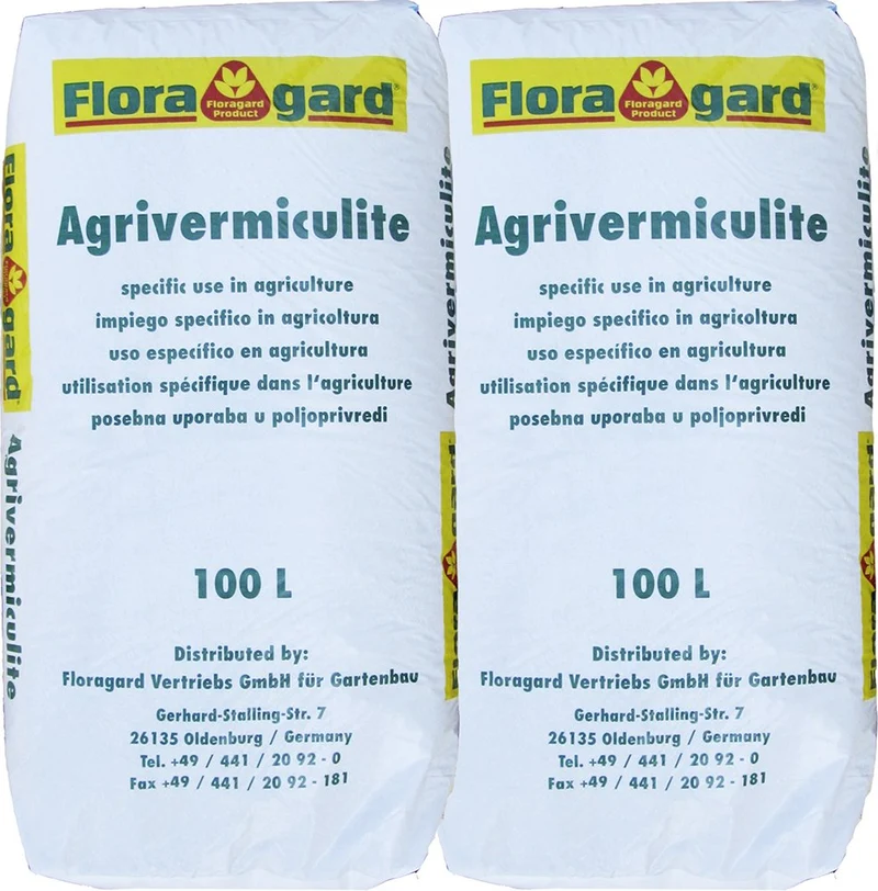 Floragard Vermiculite 200 L (2×100 L), mineralisches Substrat, 2–3 mm