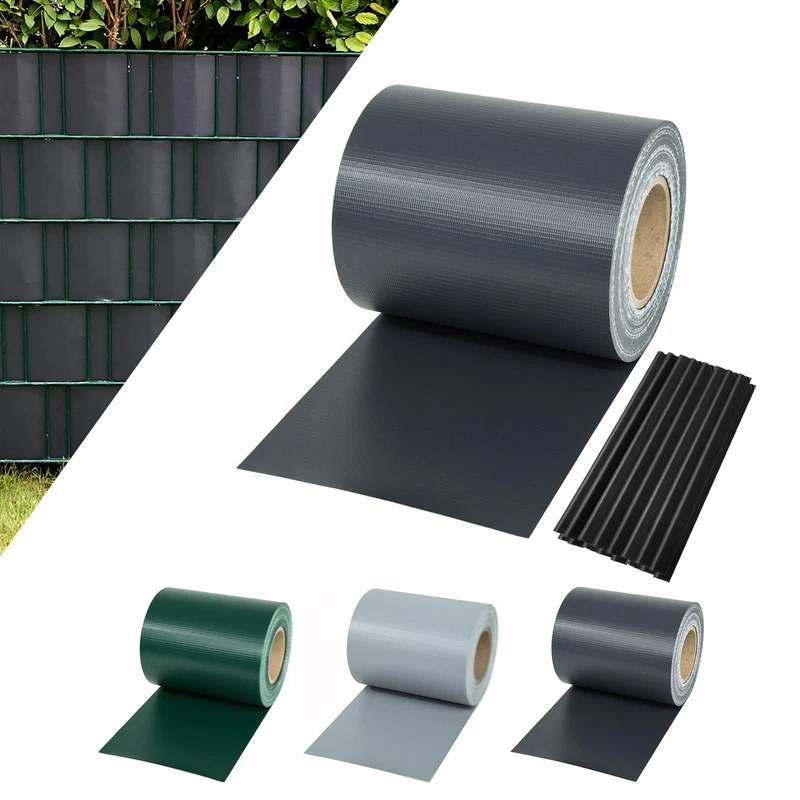 interGo Sichtschutzstreifen PVC für Doppelstabmatten, 50 m x 19 cm
