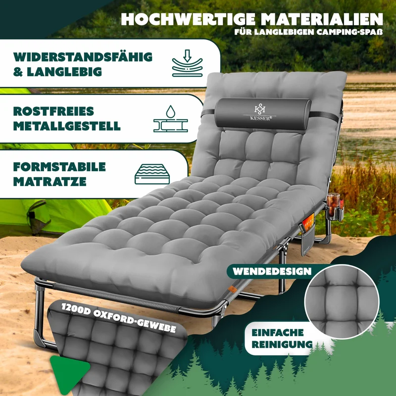 KESSER Campingbett Feldbett klappbar 190 x 68 x 30 cm, bis 250 kg