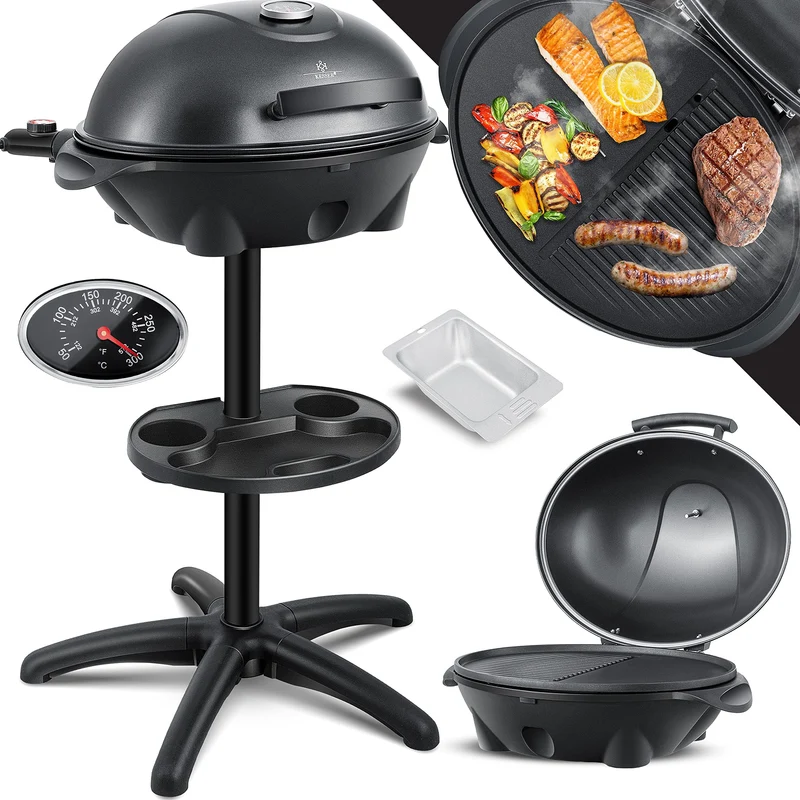 KESSER Elektrogrill 2in1 Stand- und Tischgrill mit Deckel 2400 Watt