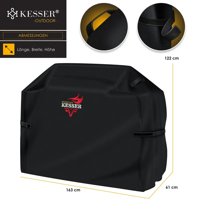 KESSER Grillabdeckung 600D Oxford wetterfest 163 x 61 x 122 cm schwarz