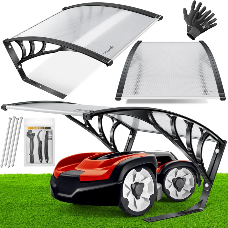 KESSER Mährobotergarage Carport Überdachung transparent 82x103x47 cm