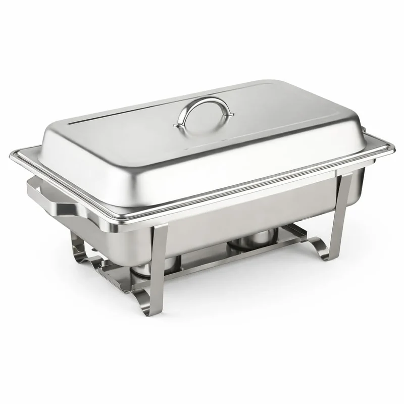 Morleos Chafing Dish Edelstahl Speisewärmer GN 1/1 9 Liter