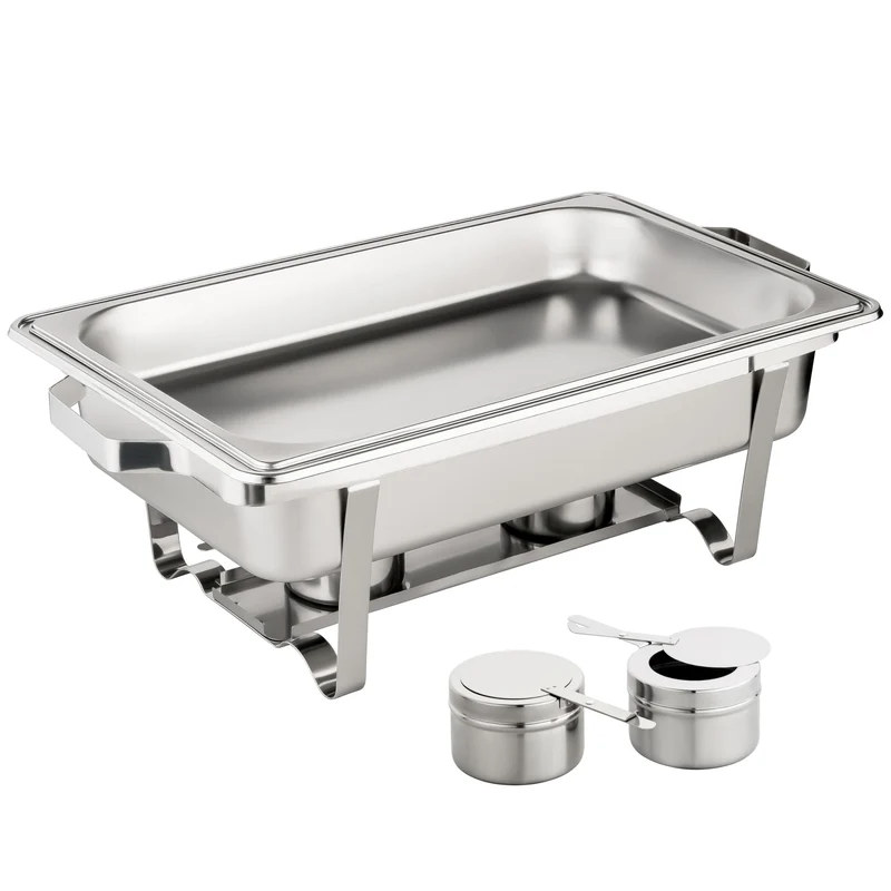 Morleos Chafing Dish Edelstahl Speisewärmer GN 1/1 9 Liter