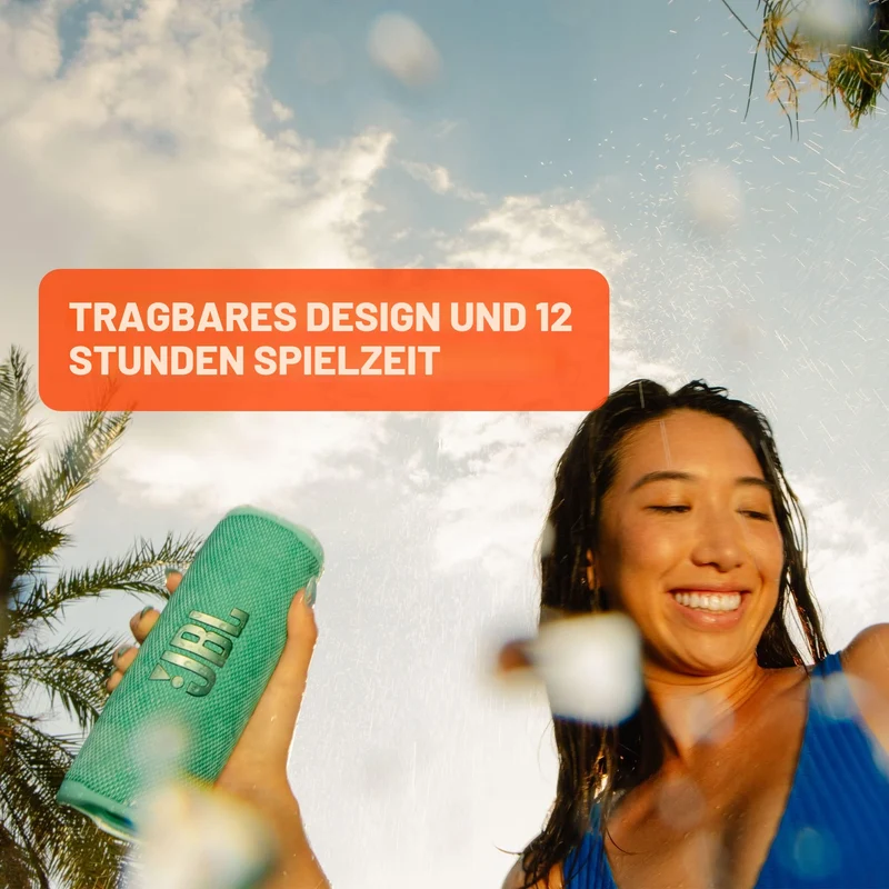 JBL Flip 6 tragbarer Bluetooth-Lautsprecher in Blau