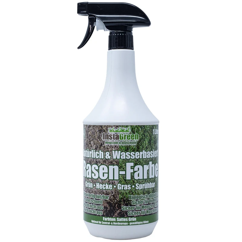 InstaGreen Rasen- & Heckenfarbe 1 Liter Sprühflasche gebrauchsfertig