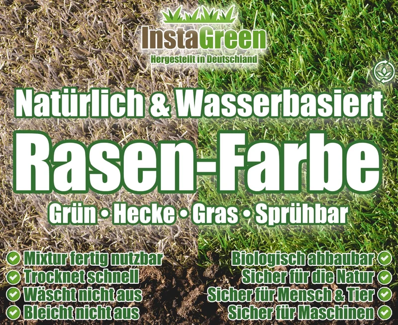 InstaGreen Rasen- & Heckenfarbe 1 Liter Sprühflasche gebrauchsfertig