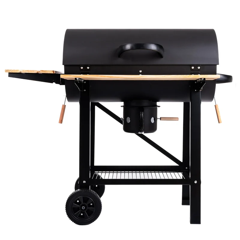 LEHMANN Holzkohlegrill LGACG-1935 Grillwagen mit Deckel und Rädern