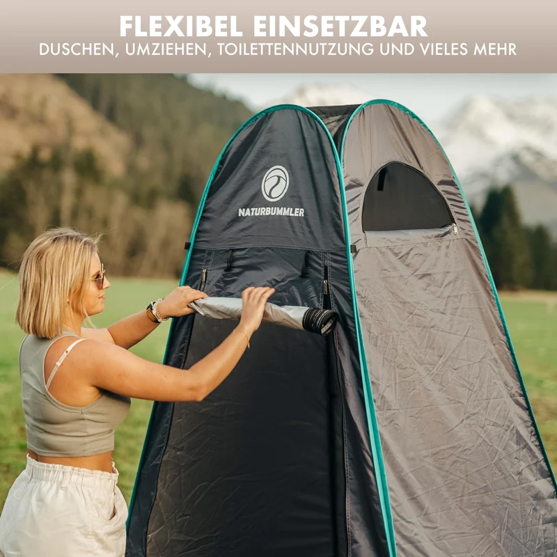 NATURBUMMLER Duschzelt Pop-Up Privacy Protec+ wasserdicht 1,9 m