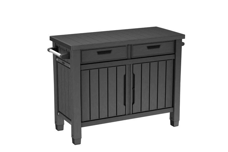 Koll Living Servicetisch BBQ XXL Grilltisch mit Stauraum anthrazit