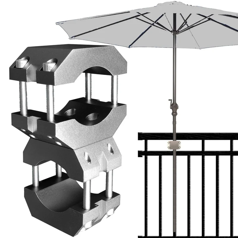 KD-TECH Sonnenschirmständer V1 für Balkon und Geländer ohne Bohren