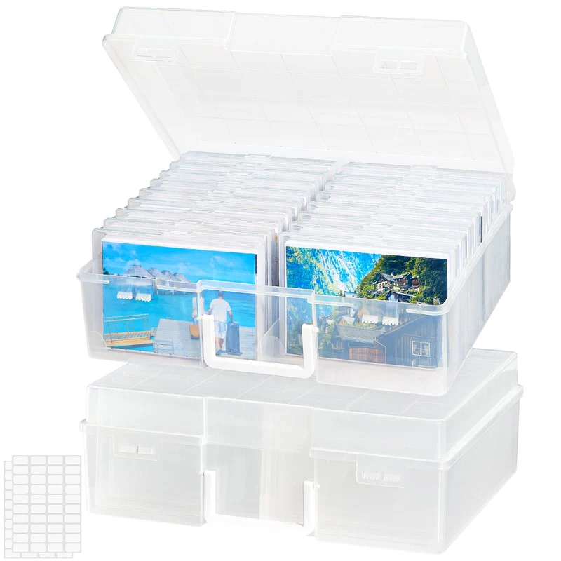 Lifewit Fotoaufbewahrungsbox mit 18 Fotoboxen für 10,1 x 15,2 cm Fotos