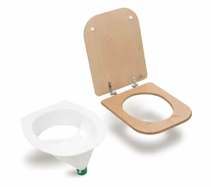 Trenntoiletten Einsatz (weiss oder grau) & Toilettensitz