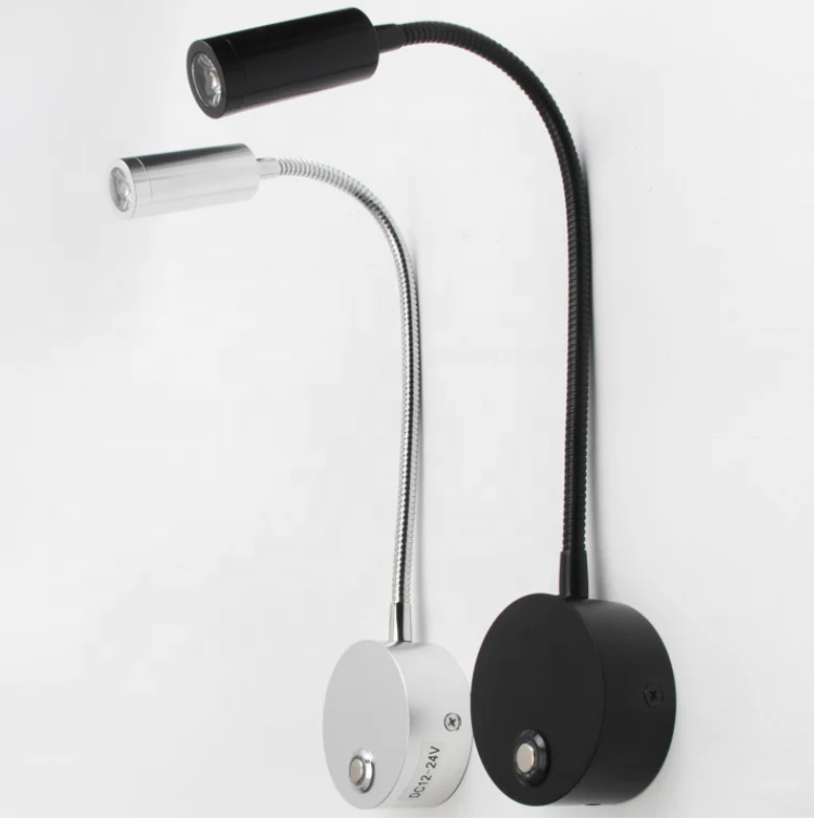 12V Leselampe mit USB und Touch Dimming inkl. flexibler Schwanenhals, Farbtemperatur wählbar