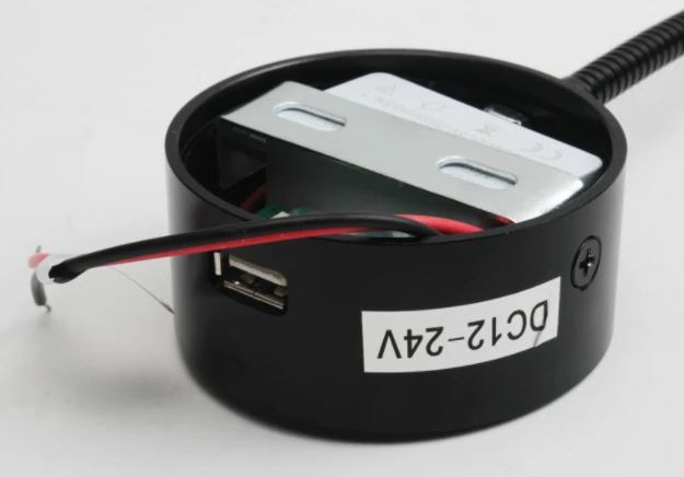 12V Leselampe mit USB und Touch Dimming inkl. flexibler Schwanenhals, Farbtemperatur wählbar