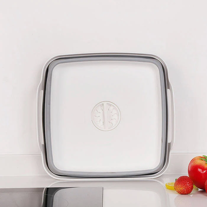 Geschirrwanne / Gemüsewaschkorb 3-in-1 Design, Faltbar mit abschliessbarem Auslauf