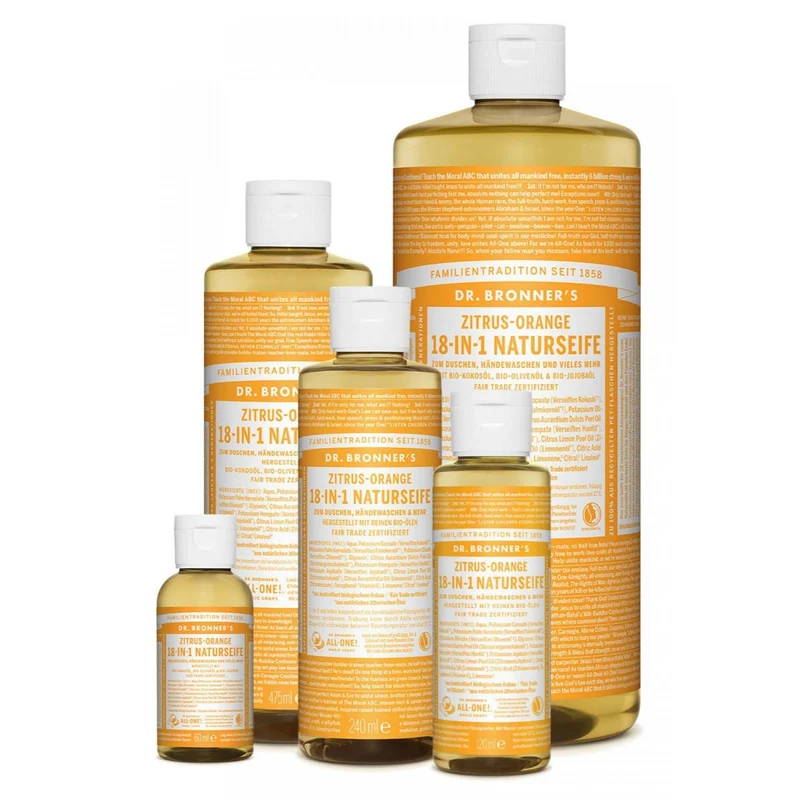 18 - in - 1 Flüssigseife / Shampoo / Abwaschmittel, biologisch abbaubar, schone die Natur!
