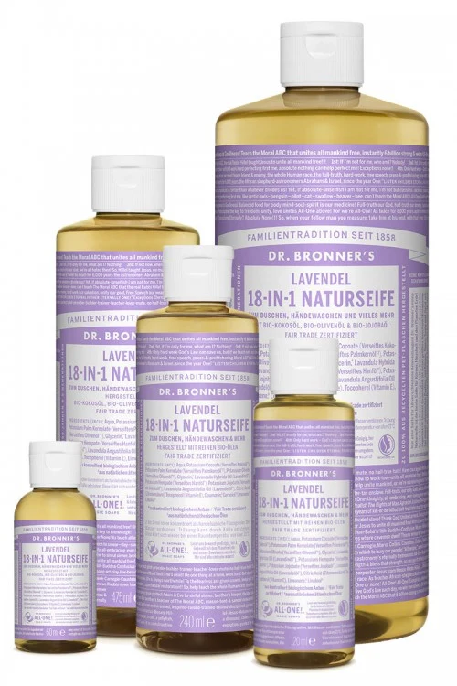 18 - in - 1 Flüssigseife / Shampoo / Abwaschmittel, biologisch abbaubar, schone die Natur!