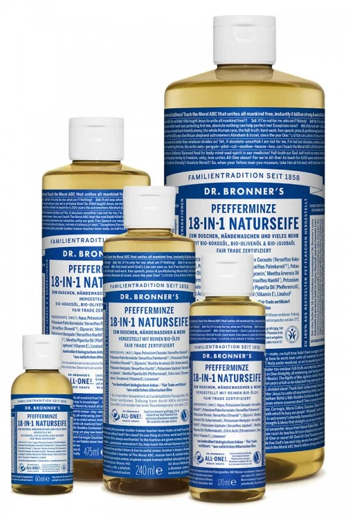 18 - in - 1 Flüssigseife / Shampoo / Abwaschmittel, biologisch abbaubar, schone die Natur!