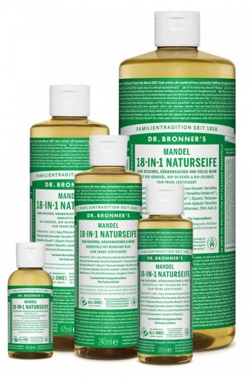 18 - in - 1 Flüssigseife / Shampoo / Abwaschmittel, biologisch abbaubar, schone die Natur!