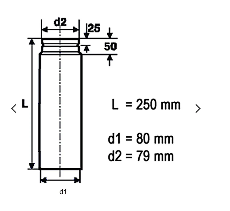 Tiny-stove 250mm Ofenrohr