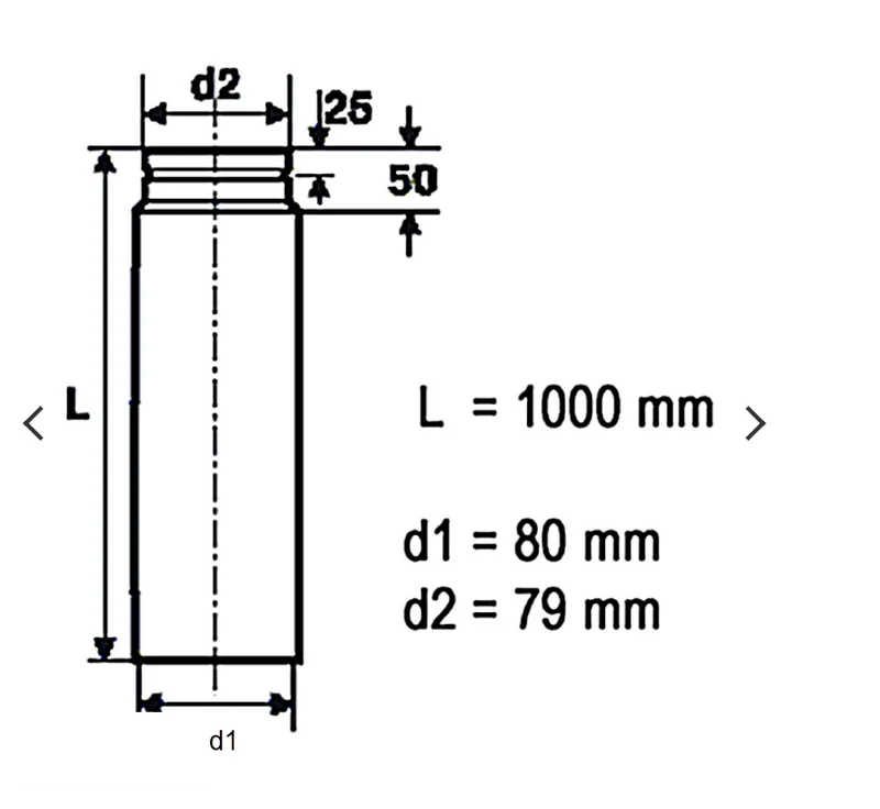 Tiny-stove 1000mm Ofenrohr