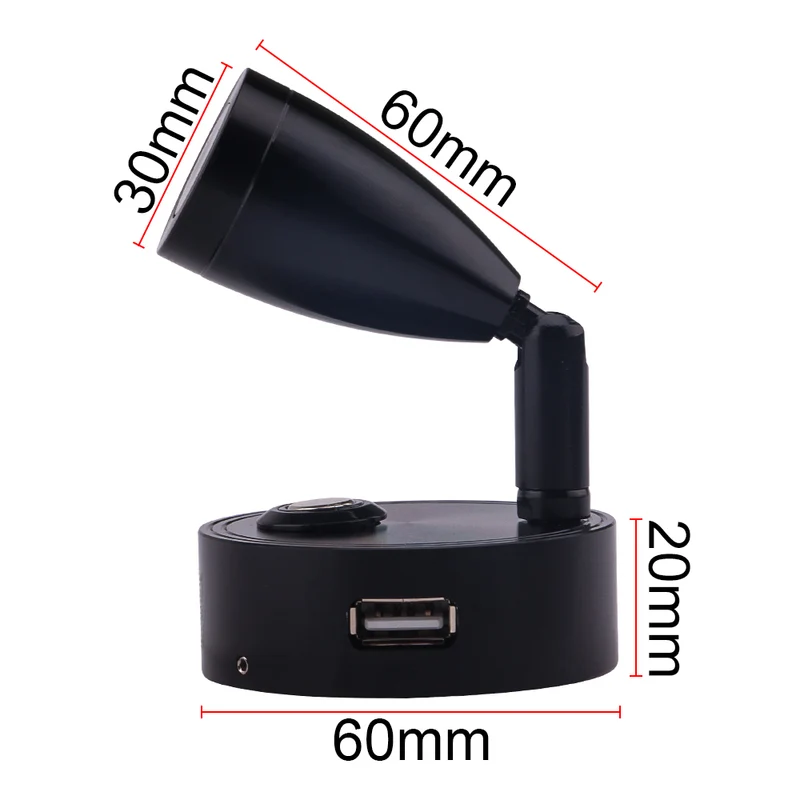 12V LED Spot mit touch Dimmer und USB-Anschluss